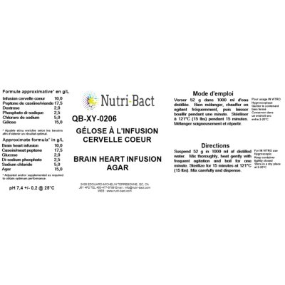 Brain Heart Infusion Agar